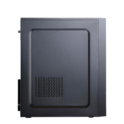 Ant Esports SI24 Mid-Tower Computer Case/Gaming Cabinet - Black | Support ATX, Micro- ATX, Mini-ITX | Pre-Installed 1 Rear Fan