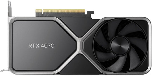 NVIDIA - GeForce RTX 4070 12GB GDDR6X Graphics Card - Titanium and black