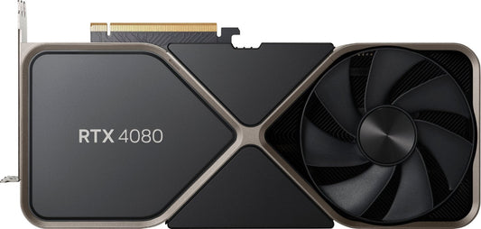 NVIDIA - GeForce RTX 4080 16GB GDDR6X Graphics Card - Titanium and black