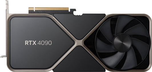 NVIDIA - GeForce RTX 4090 24GB GDDR6X Graphics Card - Titanium and black