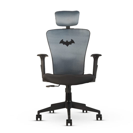 CELLBELL Leo Series Batman Ergonomic High Back Fabric Office Chair/Gaming chair and Moulded Foam Seat Batman (Smoke Grey)