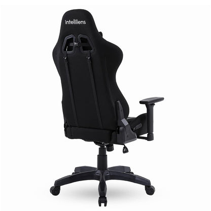 INTERCEPTOR Gaming Chair Ergonomic Design with Premium Fabric, Adjustable Neck & Lumbar Pillow, Mesh Fabric - Black