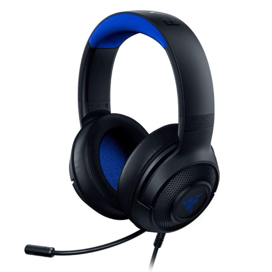 Razer Kraken X Ultralight Gaming Headset: 7.1 Surround Sound - Lightweight Aluminum Frame - Bendable Cardioid Microphone - Black/Blue