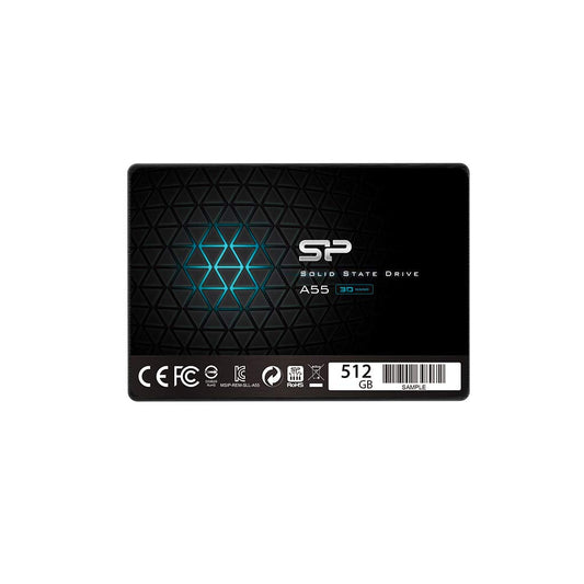Silicon Power -512Gb Ssd 3D Nand A55 SLC Cache Performance Boost Sata Iii 2.5" 7mm - 0.28" Internal Solid State Drive