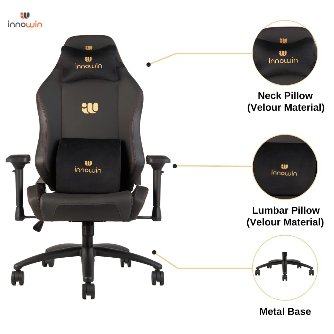 INNOWIN Blaze Ultimate Ergonomic Multi-Functional Gaming Chair with 4D Adjustable Arms and 180° Tilt Butterfly Mechanism