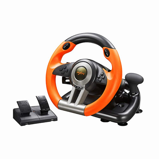 PC Racing Wheel, PXN V3II 180 Degree Universal Usb Car Sim Race Steering Wheel (Orange)