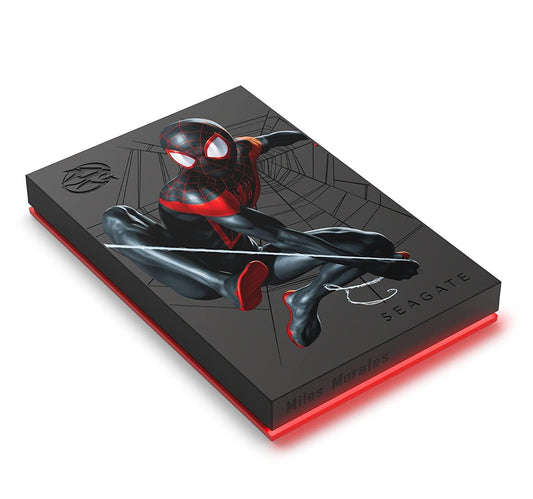 Seagate Miles Morales Special Edition FireCuda External Hard Drive 2TB - USB 3.2 Gen 1, with 3 Years Rescue Data Recovery Services (STKL2000419)