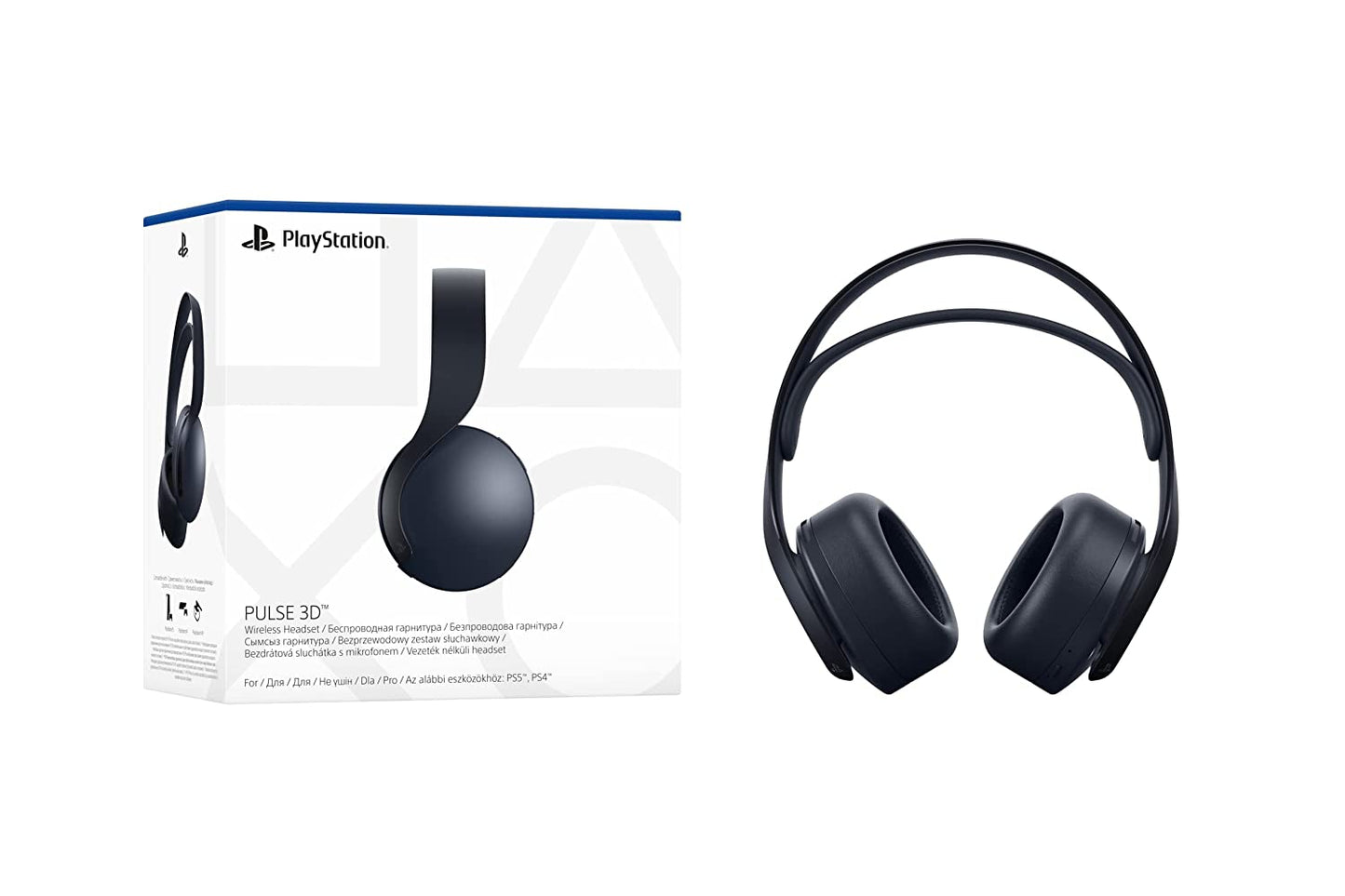 Sony PlayStation Pulse 3d Gaming Wireless Over Ear Headset/Headphone Black with Mic, Dual noise-cancellation Mic, USB Type-C charging, 12H Battery