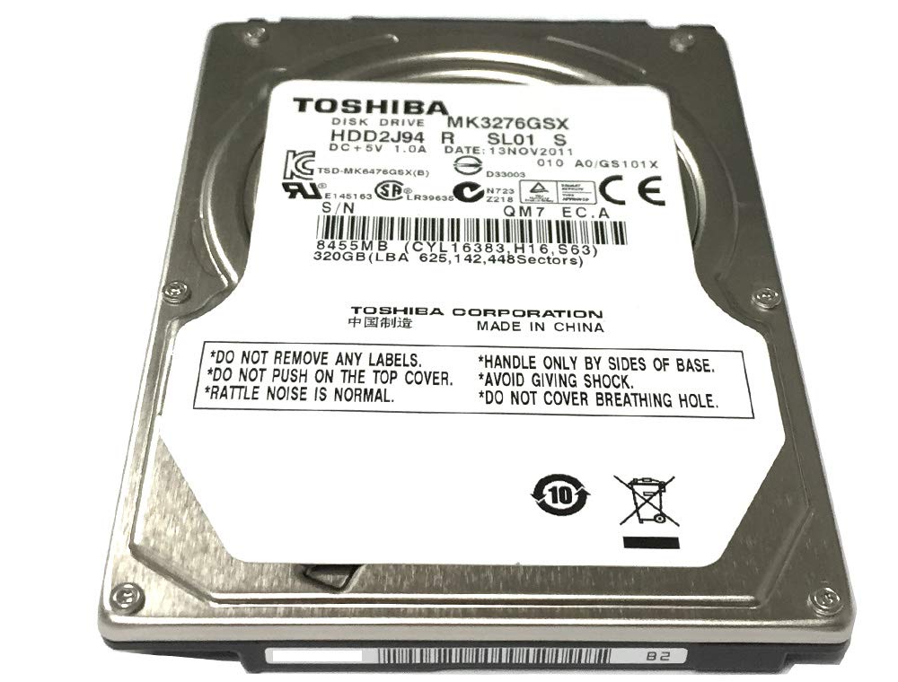 Toshiba MK3276GSX 320 GB 2.5" Internal Hard Drive