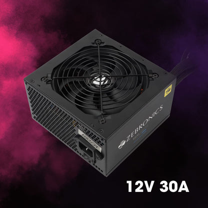 ZEBRONICS Gaming 450W 80+ Bronze Certified High Efficiency Power Supply, Built in protections, 4X SATA, 120mm Silent Fan (Zeb-PGP450W (80 Plus))