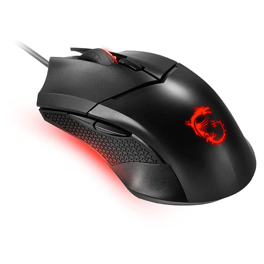 MSI Clutch GM08 Gaming Mouse, 4200 DPI, Red LED Lighting, Symmetrical Design