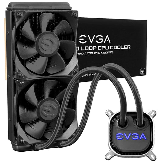 EVGA CLC 240 Liquid / Water CPU Cooler, RGB LED Cooling 400-HY-CL24-V1