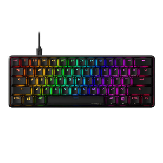 HyperX Alloy Origins 60 - USB-C Mechanical Gaming Keyboard - Ultra Compact 60% Form Factor - Red Switch - NGENUITY Software Compatible (4P5N4)
