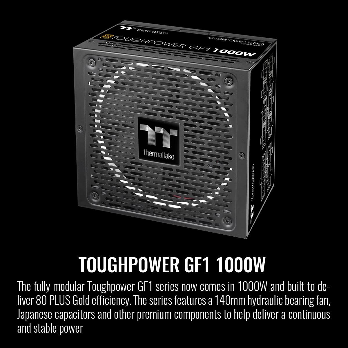 Thermaltake Toughpower GF1 1000W 80+ Gold Analog Controlled SLI Full Modular Power Supply