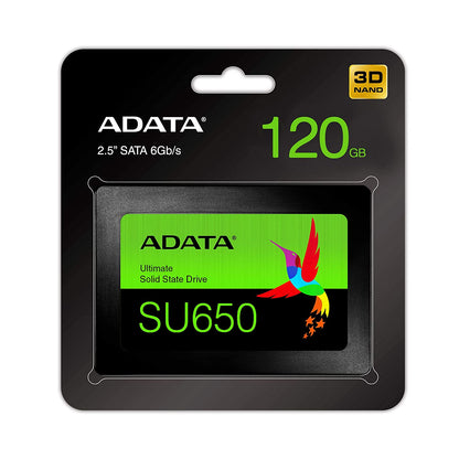 A-DATA Ultimate SU650 3D NAND 120GB Solid State Drive - Black - ASU650SS-120GT-R