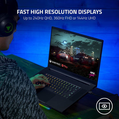 Razer Blade 17 Gaming Laptop: NVIDIA GeForce RTX 3070 Ti - 12th Gen Intel Core i9 CPU - 17.3" QHD 240Hz - 16GB DDR5 RAM - 1TB PCIe SSD