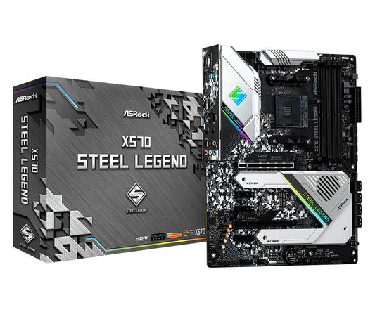 Asrock X570 Steel Legend AM4 3000 and 2000 Series AMD Processor Supported Motherboard - DDR4 4666+(OC)