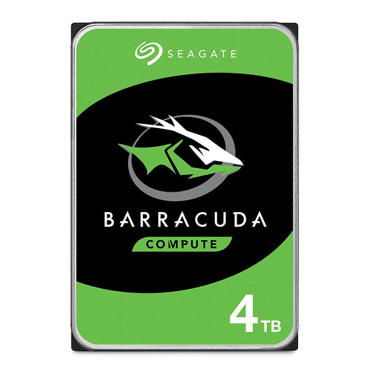Seagate Barracuda 6 Gb/s 5400 RPM 256 MB Cache 4 TB Internal SATA Hard Drive HDD 3.5 Inches (8.8 cm) for Computer Desktop PC (ST4000DM004)