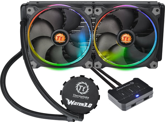Thermaltake Water 3.0 AM4 Support 280 Riing RGB Edition PWM AIO Tt LCS Certified Liquid Cooling System 3 Year Warranty CL-W138-PL14SW-A