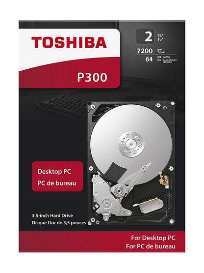 Toshiba P300 2TB 3.5 Inch SATA Internal Hard Drive for Desktop with Speed Upto 6Gb/s (Retail)