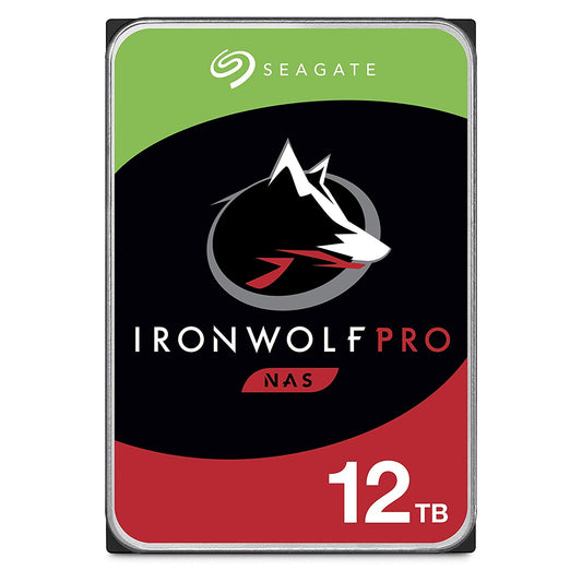 Seagate IronWolf Pro 12TB NAS Internal Hard Drive HDD 3.5 Inch SATA 6Gb/s 7200 RPM 256MB Cache for RAID Network Attached Storage Data Recovery Service
