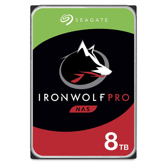 Seagate IronWolf Pro 8TB NAS Internal Hard Drive HDD - 3.5 inches SATA 6Gb/s 7200 RPM 256MB Cache for RAID Network Attached Storage, Data Recovery Service - Frustration Free Packaging (ST8000NE001)
