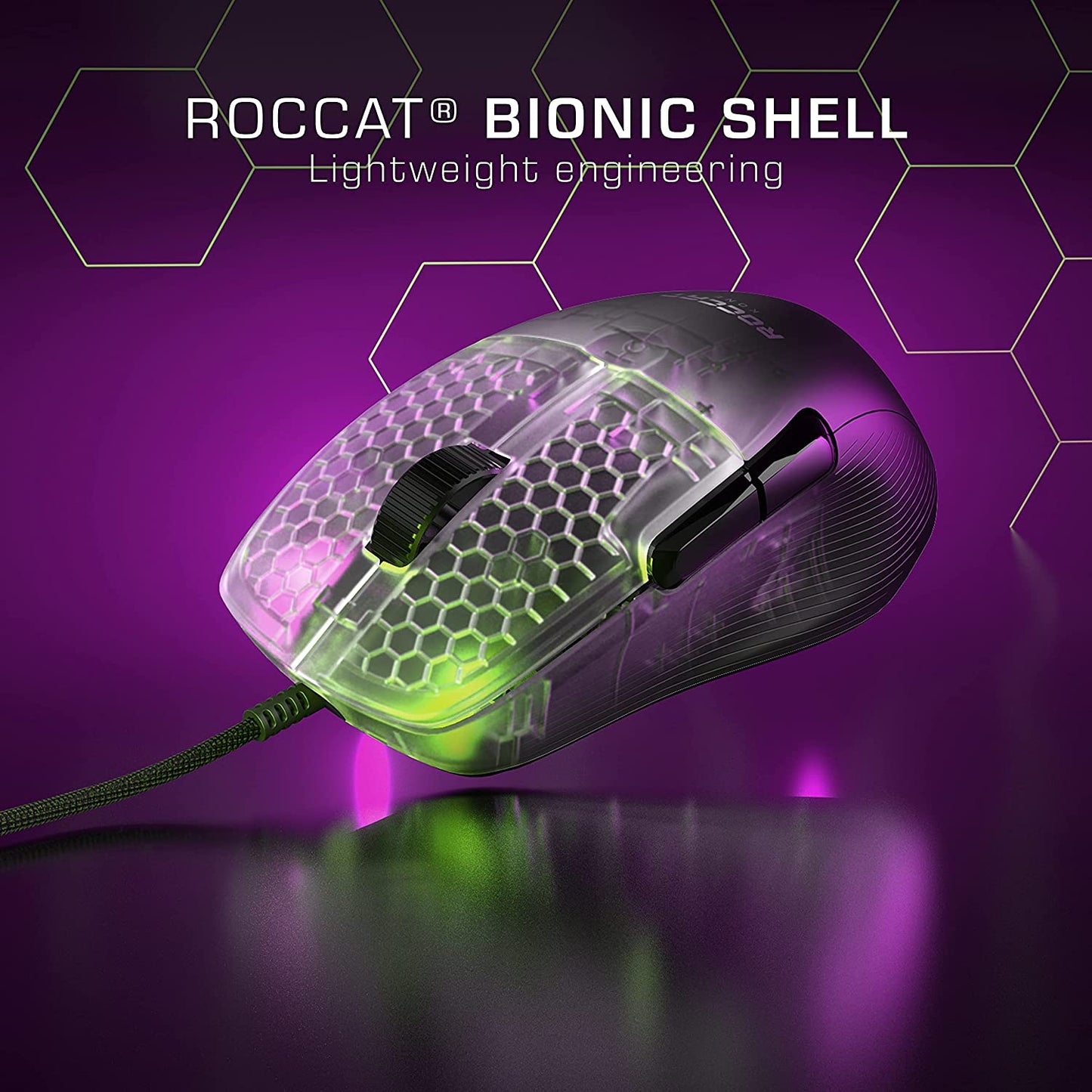 ROCCAT KONE Pro Lightweight Ergonomic Optical Performance Gaming Mouse with RGB Lighting, Black