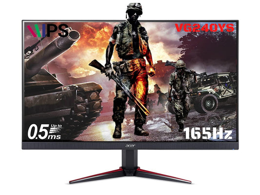 Acer Nitro VG240YS 23.8 Inch (60.45 Cm) IPS Full HD 1920 X 1080 Gaming LCD Monitor with LED Backlight I165Hz Refresh Rate I Stereo Speakers, Black