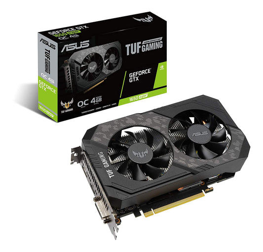Asus TUF Gaming GeForce GTX 1650 Super Overclocked 4GB Edition HDMI DP DVI Gaming Graphics Card (TUF-GTX1650S-O4G-GAMING)