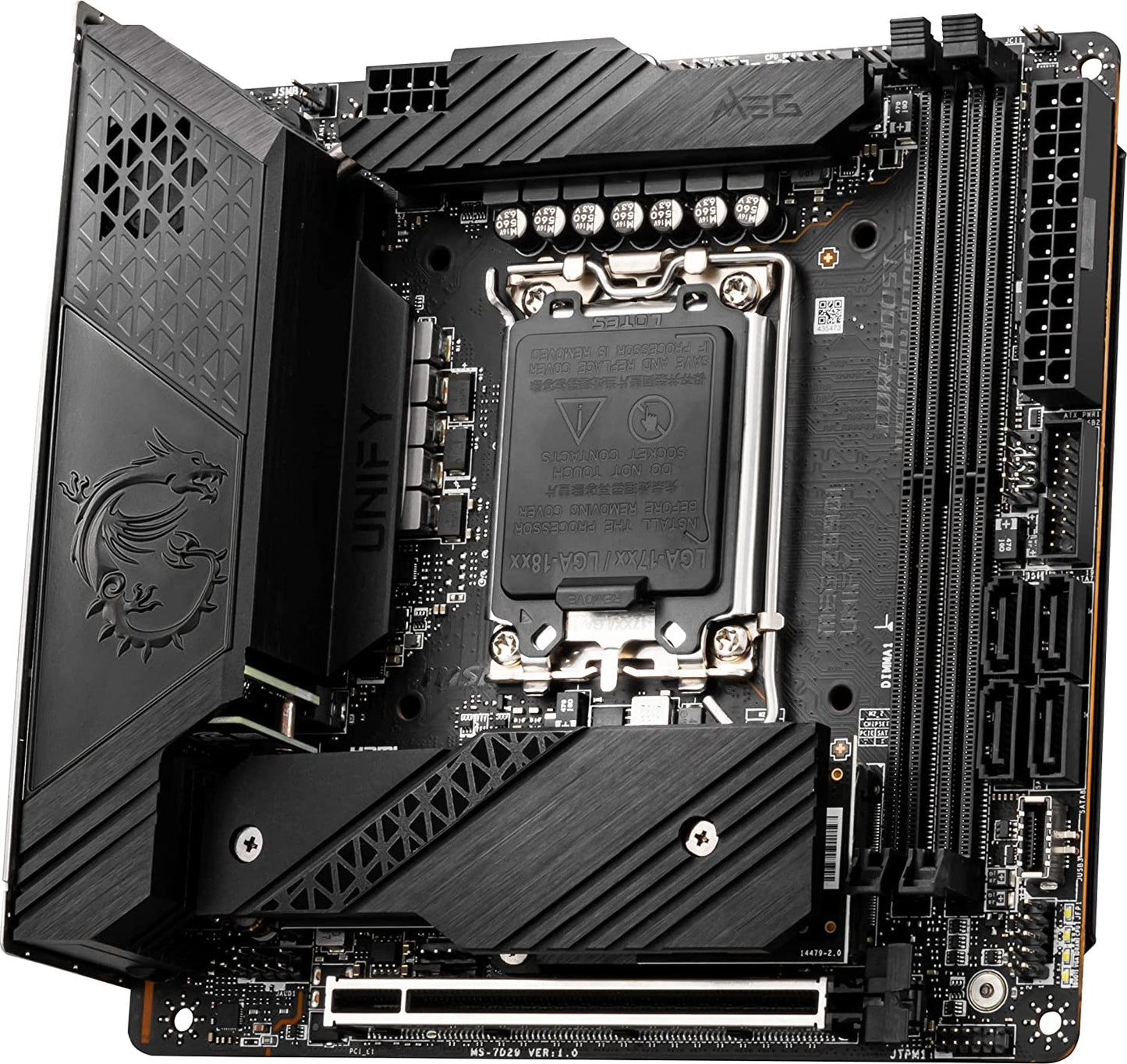 MSI MEG Z690I Unify Gaming Motherboard Mini-ITX - Supports Intel Core 12th Gen Processors