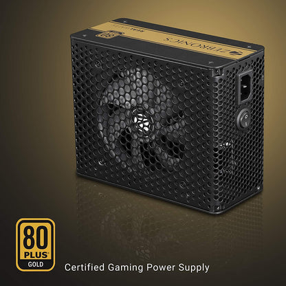 Zebronics Gaming High Efficiency 750watts Power Supply with 80+ Gold Certification, Comes with Quad PCIe and Flat Modular Cables - PGP750W
