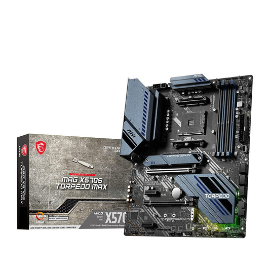 MSI Components AMD Ryzen 5000 Series MSI X570S Torpedo MAX AM4 Socket ATX Gaming Motherboard (7D54-005R)