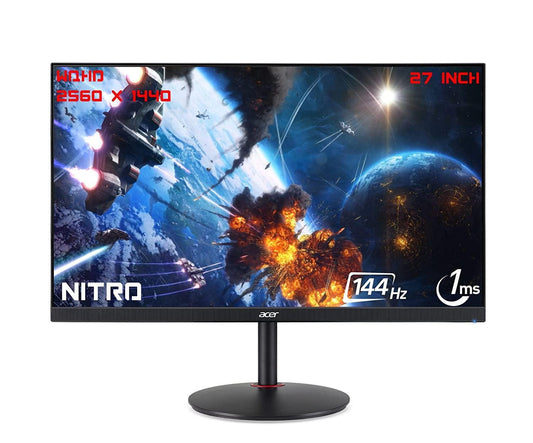 Acer Nitro XV272U 27 Inch WQHD IPS Monitor 144 Hz I 400 Nits I USB 3.0 HUB I 2 X HDMI Display Port with Cables - Store For Gamers