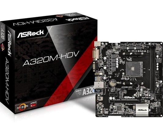 ASRock A320M-HDV R4.0 BIOS Updated for Ryzen 3rd Gen Processors with 4 SATA3, 1 Ultra M.2 PCIe Gen3 x4 & SATA3 DDR4 Micro ATX Motherboard - Store For Gamers