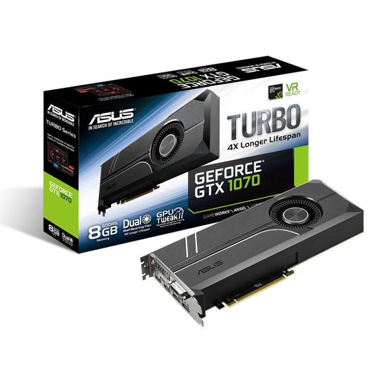 ASUS GeForce GTX 1070 8GB Turbo Edition 4K & VR Ready Dual HDMI 2.0 DP 1.4 Graphic Card (TURBO-GTX1070-8G) - Store For Gamers