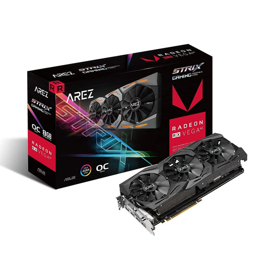 ASUS Radeon RX Vega64 8GB OC Edition VR Ready 5K HD DP HDMI DVI AMD Gaming Graphics Card Graphic Cards (AREZ-STRIX-RXVEGA64-O8G-GAMING) - Store For Gamers