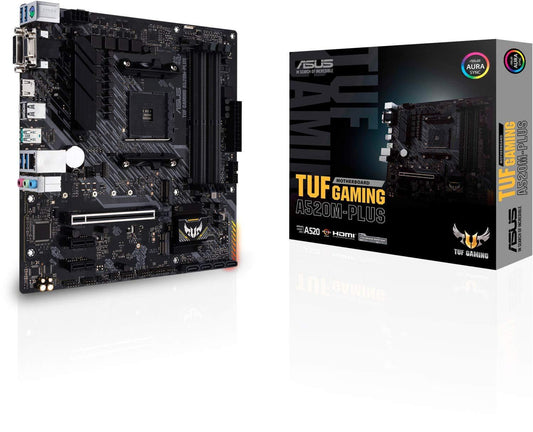 ASUS TUF Gaming A520M-Plus AMD AM4 Socket for Ryzen 5000/ 5000 G/ 4000 G/ 3000 Micro ATX Motherboard - Store For Gamers