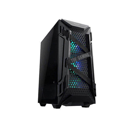 ASUS TUF Gaming GT301 Mid-Tower Compact Case for ATX Motherboards with Honeycomb Front Panel, 120mm Aura Addressable RBG Fans, 2 x USB 3.2, Black - Store For Gamers