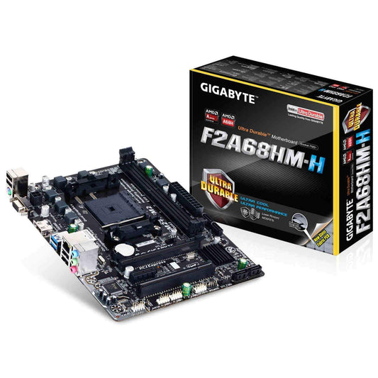 GIGABYTE AMD A68, FM2+ and FM2 Socket,Ultra Durable Motherboard with Native USB 3.0 and SATA3 Ports with RAID Support (GA-F2A68HM-H) - Store For Gamers