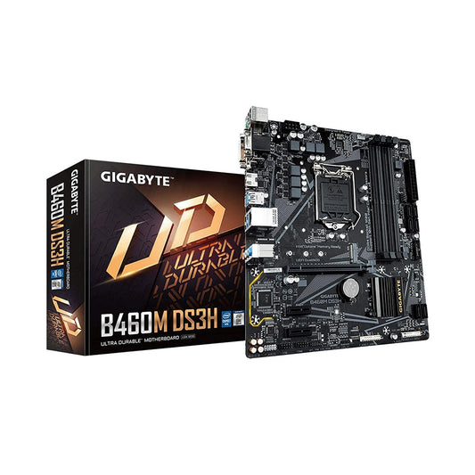 GIGABYTE B460M DS3H Ultra Durable Motherboard with 8118 Gaming LAN, PCIe Gen3 x4 M.2, 7 Colors RGB LED Strips Support - Store For Gamers