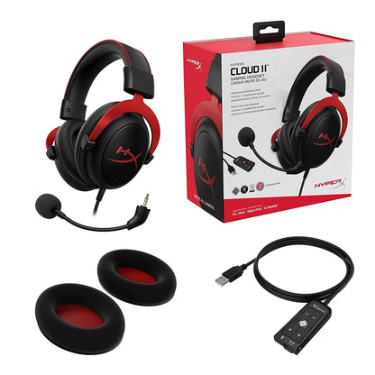 ‎HyperX Cloud II Gaming Headset for PC,Xbox One,PS4 - Red (KHX-HSCP-RD) - Store For Gamers