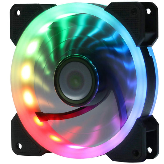 LEDdess Rainbow RGB LED 120mm Case Fan for PC Cases, CPU AIR Cooling - Store For Gamers