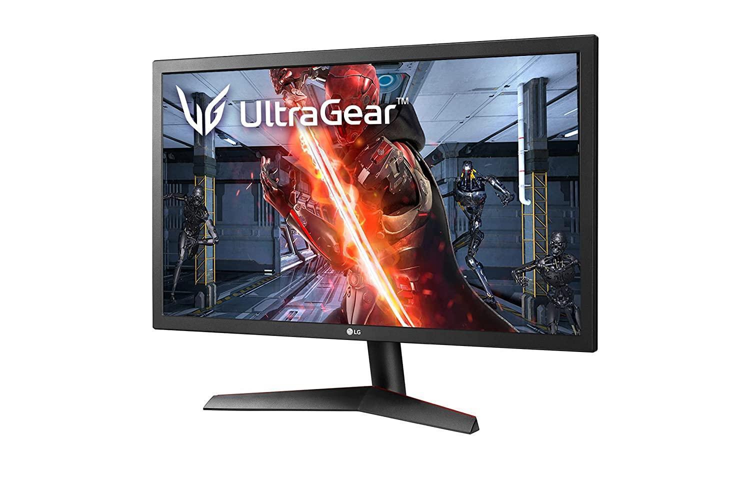 LG Ultragear 60 cm (24 inch) 144Hz, Native 1ms Full HD Gaming Monitor with Radeon Freesync - 24GL600F (Black), Small - Store For Gamers
