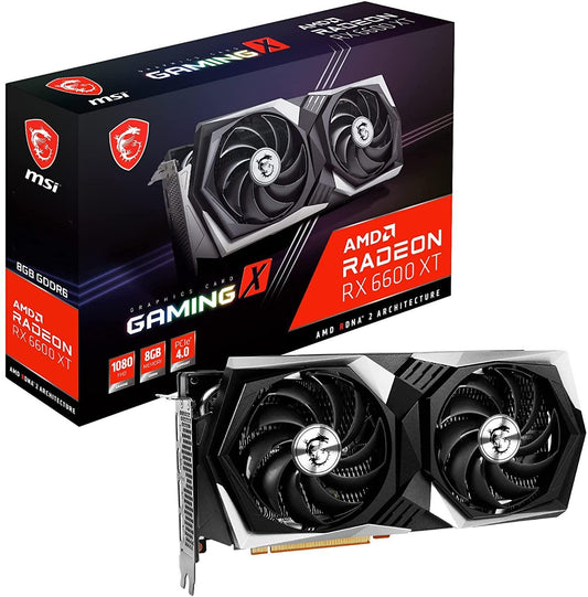 MSI Gaming AMD Radeon RX 6600 XT 8GB GDDR6 128-Bit HDMI/DP Torx Fan RGB Graphics Card (RX 6600 XT Gaming X 8G) - Store For Gamers