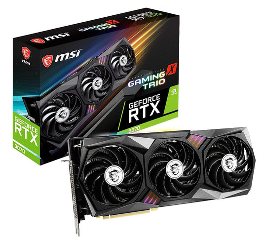 MSI Gaming GeForce RTX 3070 8GB GDRR6 256-Bit HDMI/DP Tri-Frozr 2 TORX Fan 4.0 Ampere Architecture RGB OC Graphics Card (RTX 3070 Gaming X Trio) - Store For Gamers