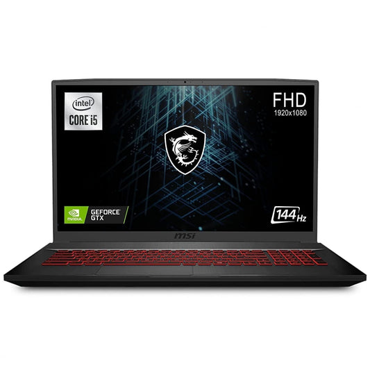 MSI GF75 Thin, Intel i5-10300H, 17.3" FHD IPS-Level 144Hz Panel Laptop (8GB/512GB NVMe SSD/Nvidia GTX1650 4GB GDDR6/Black), 10SC-095IN - Store For Gamers