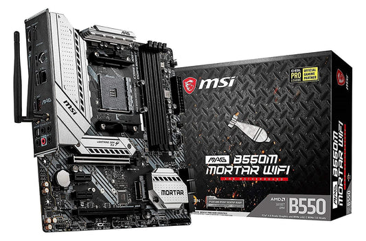 MSI MAG B550M Mortar WiFi AMD AM4 DDR4 M.2 USB 3.2 Gen 2 HDMI Micro ATX Gaming Motherboard AMD Ryzen™ 5000 Series Desktop Processors - Store For Gamers