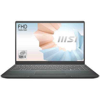 MSI Modern 14, Intel i5-10210U, 14" FHD IPS-Level 60Hz Panel Laptop (8GB/512GB NVMe SSD/Intel UHD Graphics/Carbon Grey), B10MW-639IN - Store For Gamers
