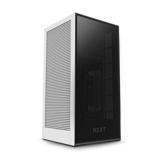 NZXT H1 Computer Case I Gaming Cabinet - White/Black I Integrated 650W PSU and 1x 140mm AIO Liquid Cooler - Store For Gamers