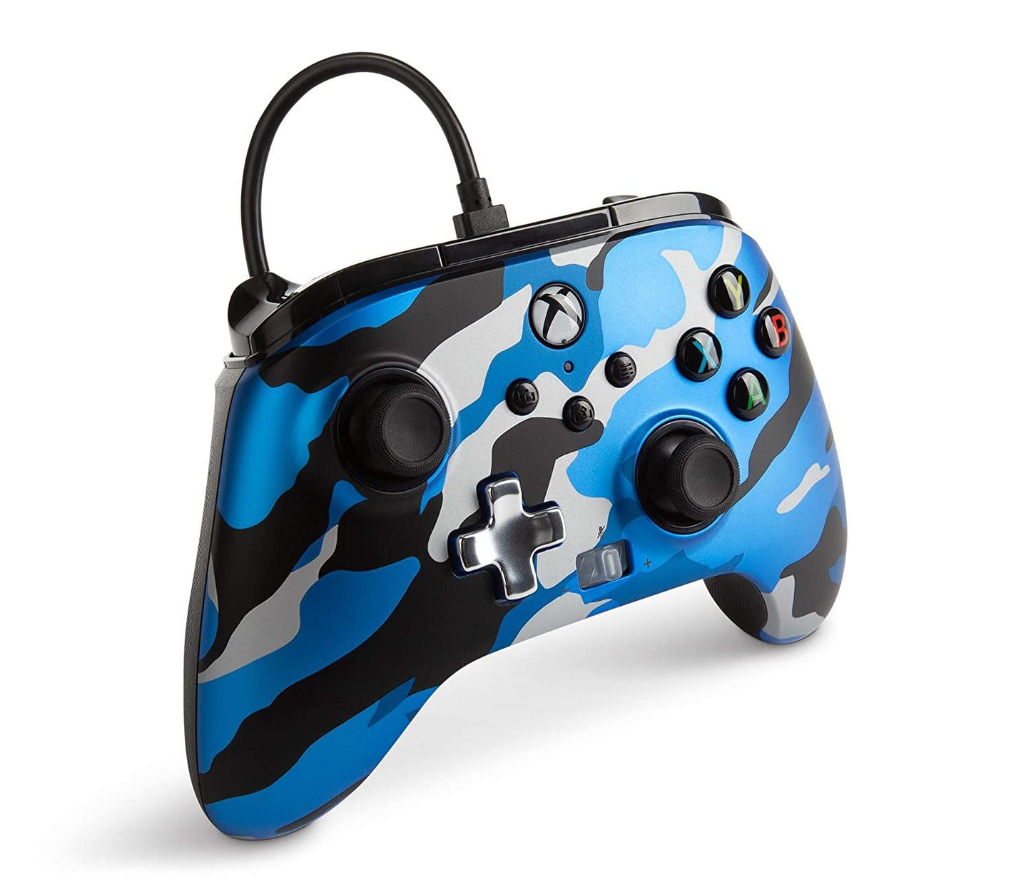 PowerA Enhanced Wired Gaming Controller for Xbox Series X/S, Metallic Blue Camo (Officially Licensed) - Store For Gamers